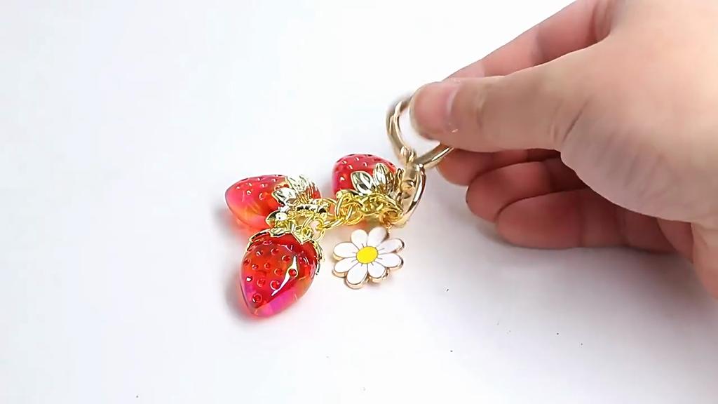 Yogodlns Cute Strawberry Mini Backpack Hanging Handbag Pendant Bag Pendant Bags Accessories