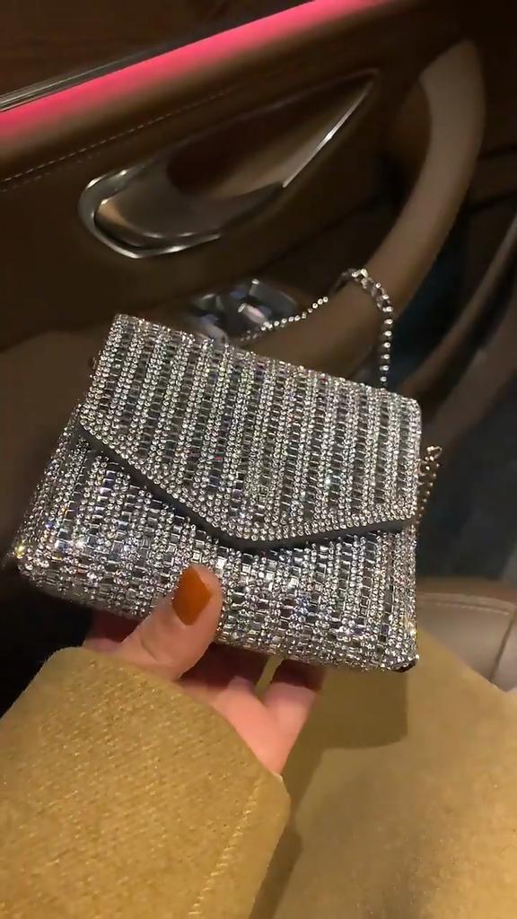 Dinner Water Diamond Handbag Brand Luxury Bag Women's Wallet Fashion Trend Versatile Women's Crossbody Square Bag