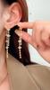 New Four-Leaf Clover Cross Tassel Earrings Women's Copper Earrings Premium Sense Four-Leaf Clover Earrings