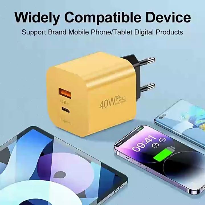 40W USB nabíječka typu C Rychlé nabíjení pro iPhone Samsung Xiaomi Huawei Nabíječka mobilního telefonu USB C PD Adaptér rychlé nabíječky