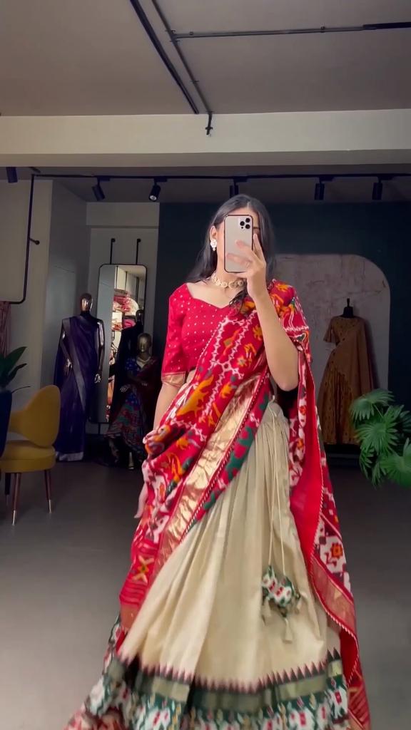 Lehenga Choli Presenting a Perfectly Blended Tussar Silk Lehenga for Festive Season To Charm Your Look