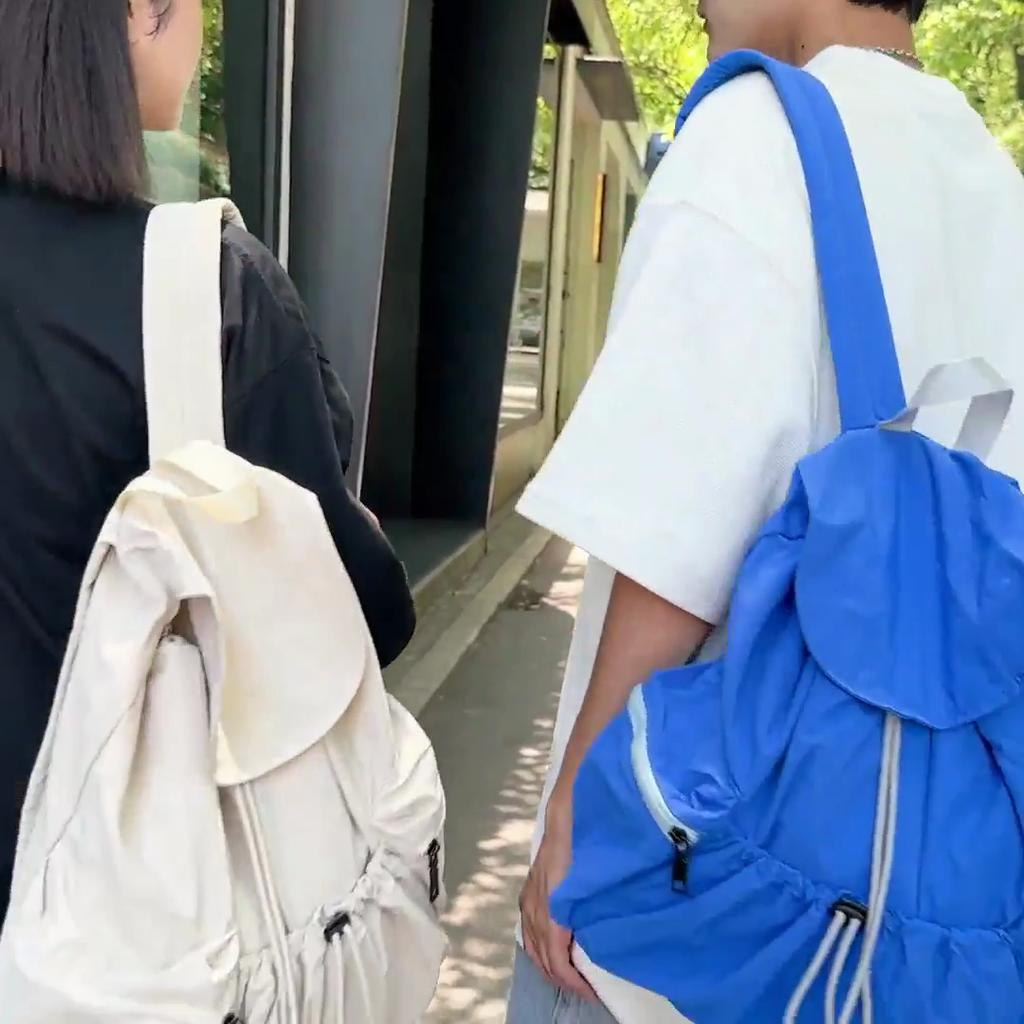 Drawstring Backpack Women's Travel Bacpack Student Lightweight Schoolbag Men Large Capacity Backpack