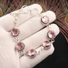Morganite Gemstone 925 Sterling Silver Jewelry Handmade Bracelet 7-9" For Gift RB-17-7