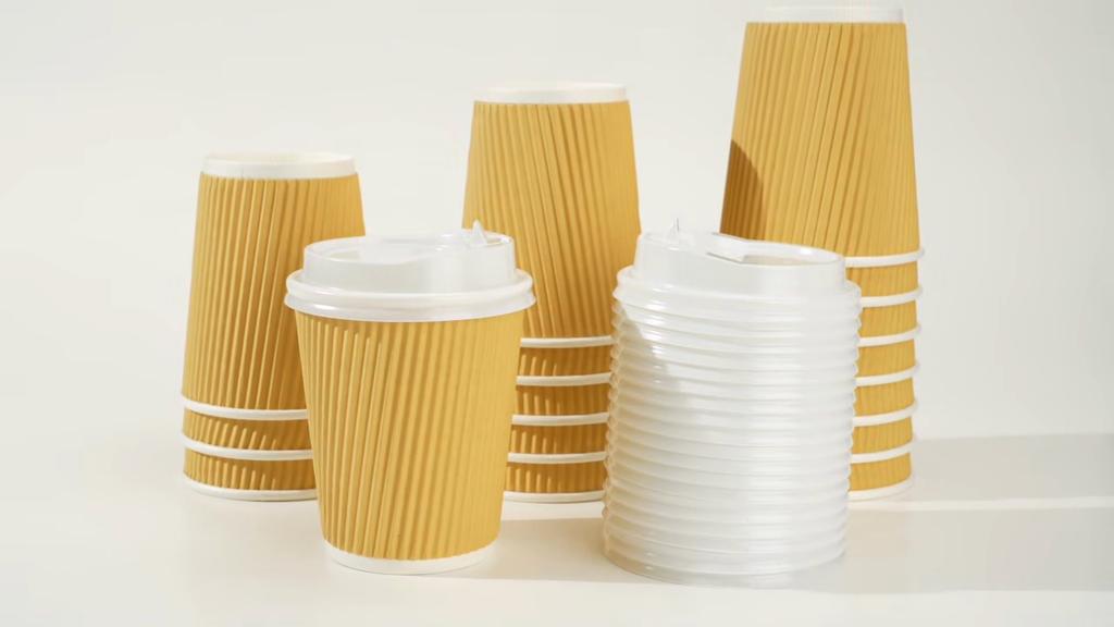 Disposable Coffee Cup Paper Cup, Suitable for Tea and Beverage Disposable Leak Proof Paper Cup, Suitable for Gatherings, Offices, and Home Use