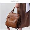 3in1 Retro Genuine Leather Women Backpacks Soft Cowhide Small Backpack Natural Leather Shoulder Crossbody Bag Commuting Daypack