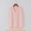 Cotton Knit Vest For Women With Vneck Pure Color Fall Winter College Style Gift