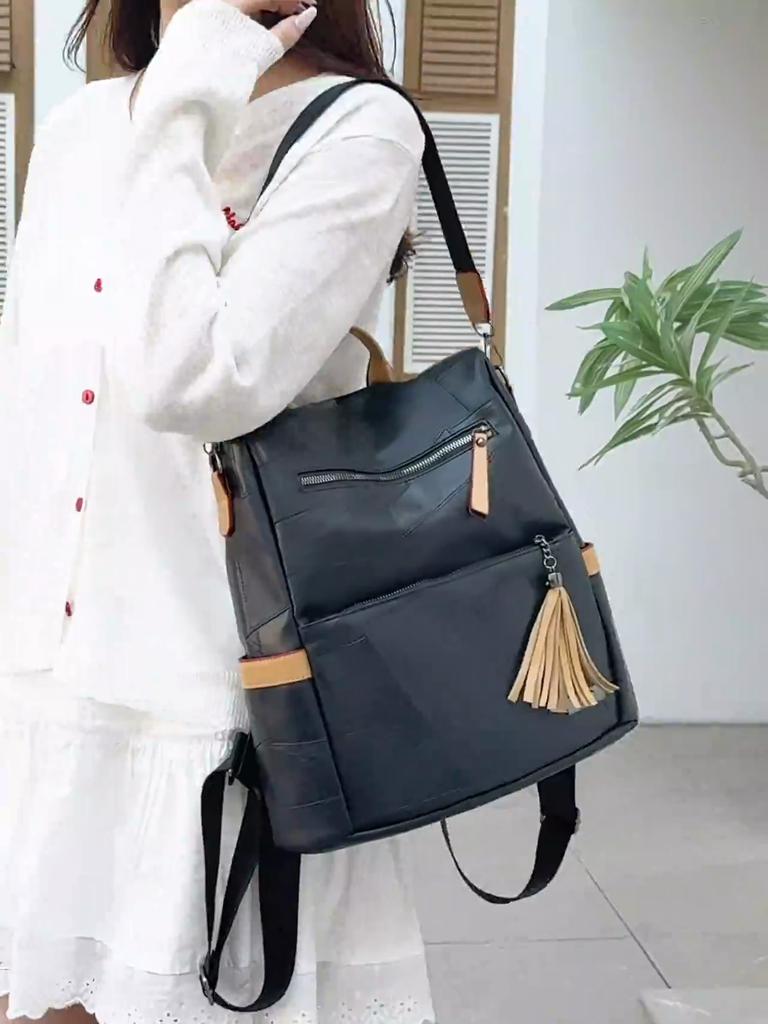 Women's Retro Backpack Large Capacity Backpack Multi-Function Shoulder Bag
