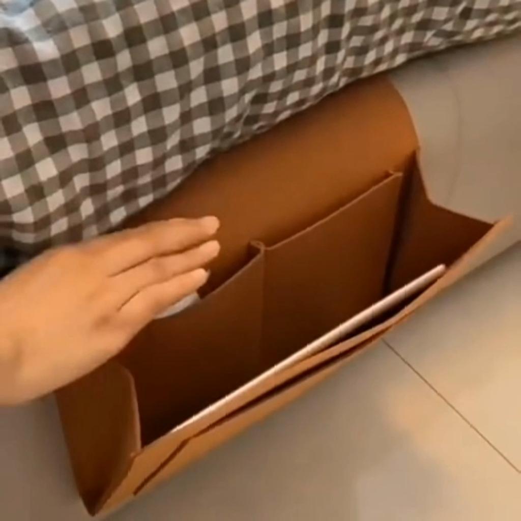 Borsa portaoggetti per divano in feltro sul comodino, per libri, cellulare, per appendere articoli vari, borsa per dormitorio