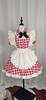 Japanese Cute Style Lolita Maid Dress Sexy Cosplay Maid Uniform Dress Black And Red Plus Size