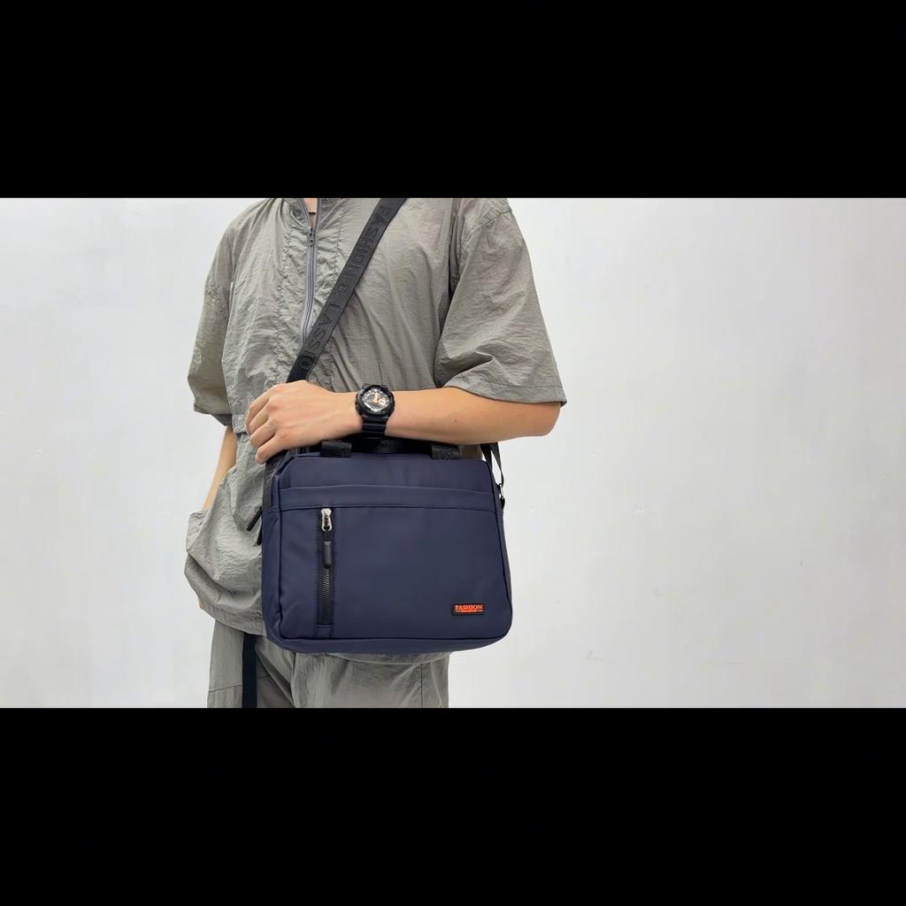 Multi-functional Outgoing Shoulder Bag Men's Commuter Portable Flat-panel Briefcase Business Crossbody Bag