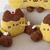 Cartoon Pudding Cat Lumbar Pillow With Plush Cover For Bed Sofa Support