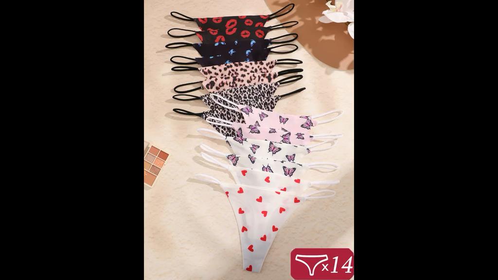 FINETOO 7PCS Nahtlose Tanga Frauen Dünne Riemen Niedrige Taille Hohe Flexibilität Höschen Sexy Unterwäsche Damen Slips T-back Bequem