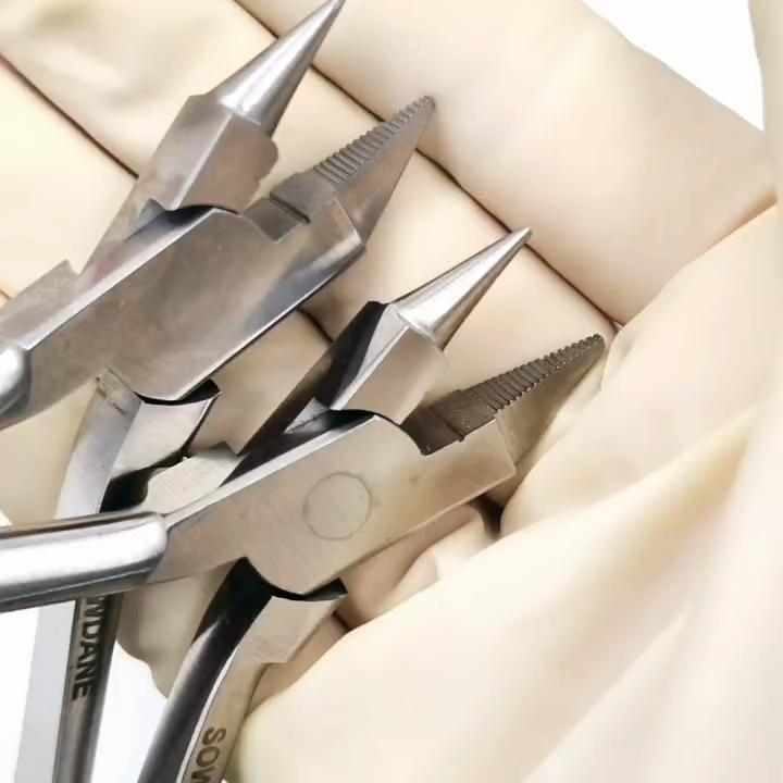Dental Ultility Bird Beak Plier Heavy and Serrated Jaw Instrument Wire Bending for Max 0.9mm Wire Dental Laboratory Instrument Dentist Tools