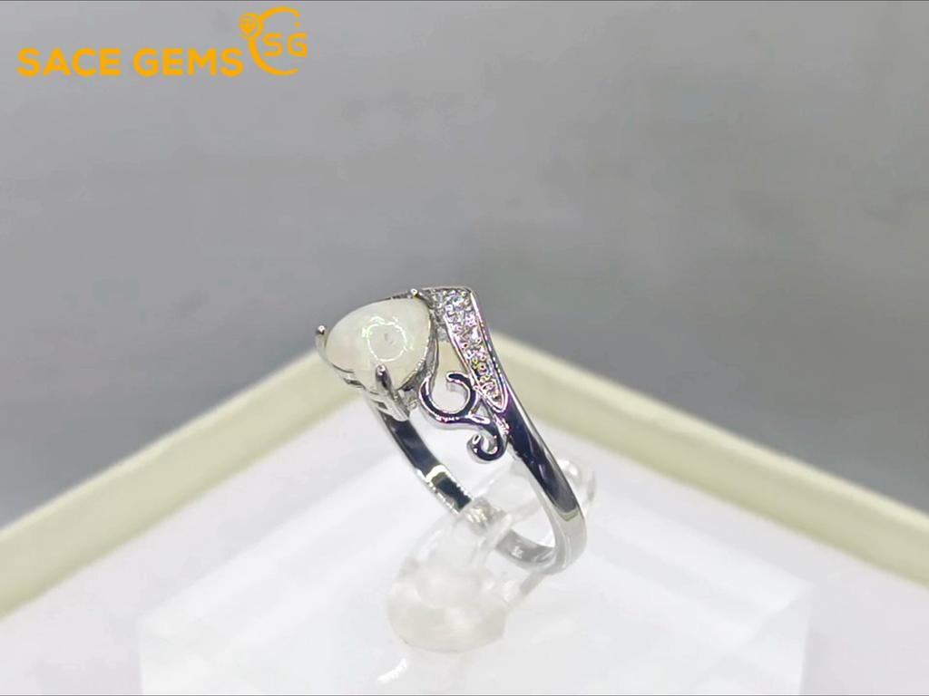 Sace Gems Classico anello in lega di rame con zirconi, gioielli da donna, promessa di matrimonio, regalo per feste