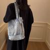 Denim Tote Bag Women Shoulder Bag Vintage Handbag
