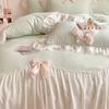 French Bed Set Four-piece Princess Style Bow Chiffon Yarn Romantic Lace Bed Sheet Quilt Cover Pillowcase