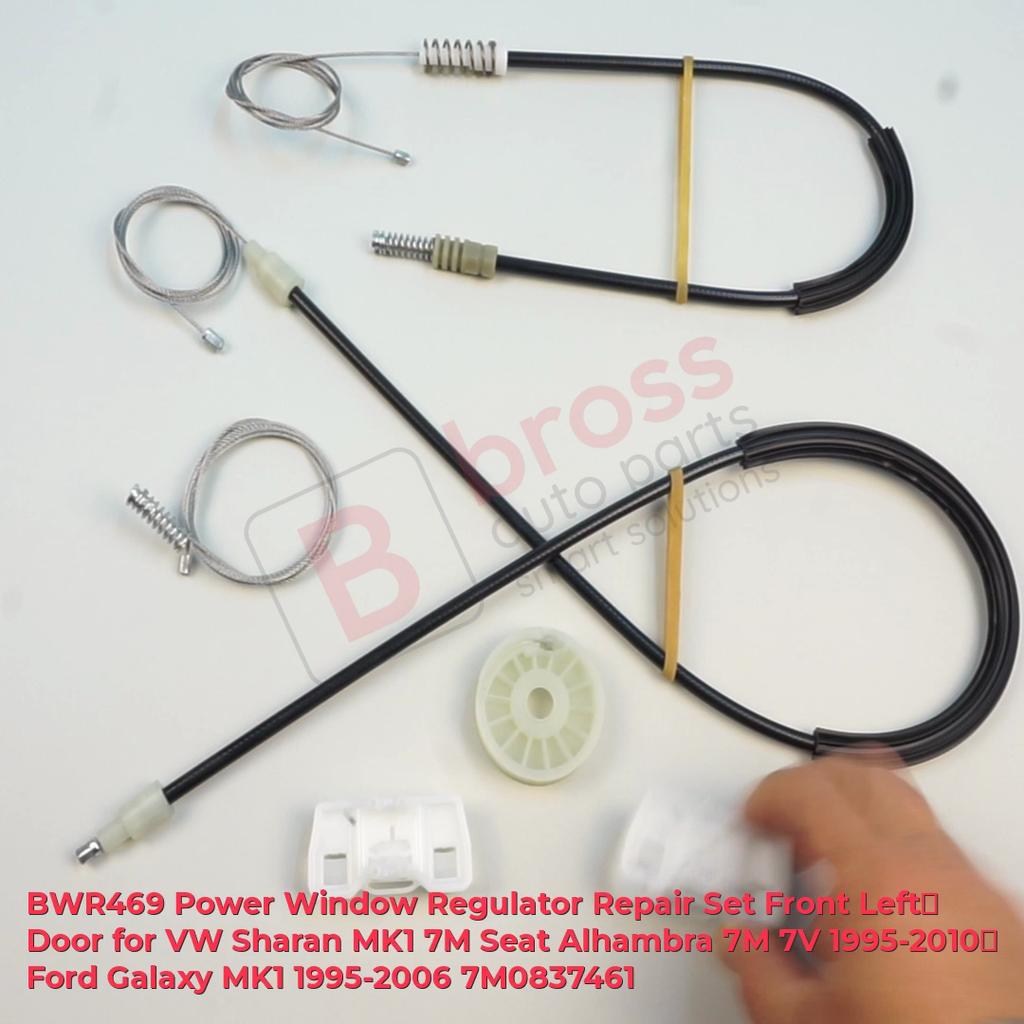 BWR469 Electric Window Regulator Repair Set Front Left Door for VW Sharan Seat Alhambra MK1 1995-2010 Ford Galaxy MK1 7M0837461