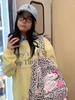Hello Kitty Cartoon Nylon Backpack With Splicing And Contrast Stitching For Daily Commuting