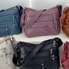 Large Capacity Women's Crossbody Bag Middle-Aged Mother's Bag Soft Leather Double-Layer Shoulder Bag