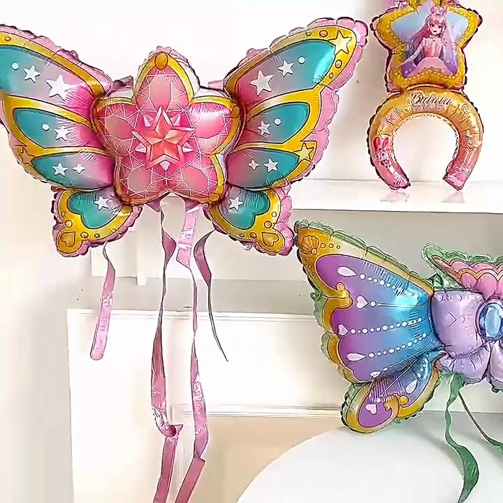 Children's Photo Back Decoration Butterfly Wings Balloon