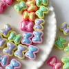 Acrylic Plated Color Matching Double-sided Bow Tie Beads for DIY Necklace Bracelet Earring Jewelry Making