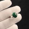 Gema de Malaquita Natural Plata de Ley 925 Joyería Hecha a Mano Bonito Anillo de Piedra Verde Para Mujeres RR-75-22
