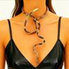 Snake Creative Jewelry Personalized Hot Iron Flexible Twisted Jewelry Bendable Snake Head Pendants Girl Women's Necklace