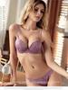 French Sexy Lace Bra Set,Push‑Up Bra Set for Small Bust,Gather Side Fat Lingerie Set