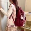 Junior Senior High School Student Schoolbag Color Block Girls Large Capacity Backpack with Coin Purse