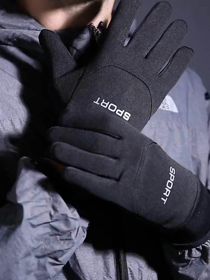 Warm touch screen winter gloves, durable for cold weather cycling and skiing, fashionable design outdoor sports, winter accessories and equipment