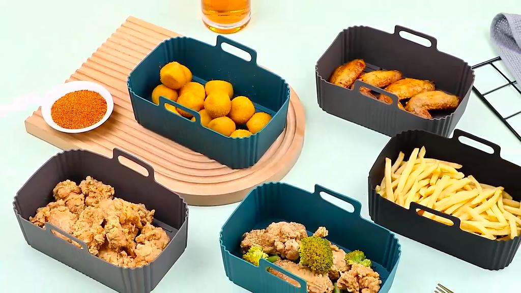 Friggitrici ad aria Pentola Cottura sicura Riutilizzabile per uso alimentare Fodera in tinta unita Roba da cucina