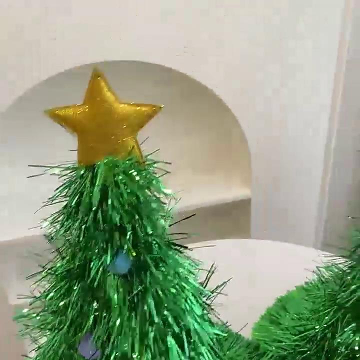 Chapéus para festa de fim de ano para adultos e crianças, tiras de lã de cebolinha, chapéu de Natal