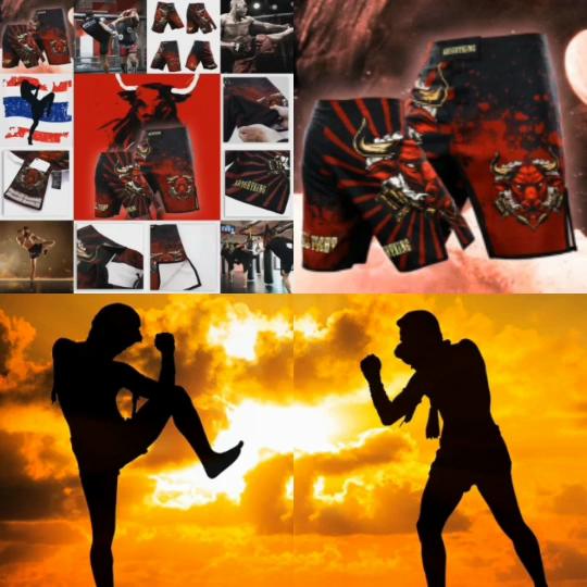 MMA Shorts Bull Muay Thai Kickboxing Sports Training MMA Fighting Boxing Quick Dry Fitness Gym Workout