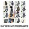 Elephant Pants Adjustable Elastic High Waistband Strap Loose Leg Unisex Man Women Print Thailand Casual Streetwear Beach Bohemian Retro Vintage