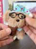 Plush Dog Keychain With Sleepy Glasses Soft Toy For Girls And Teens