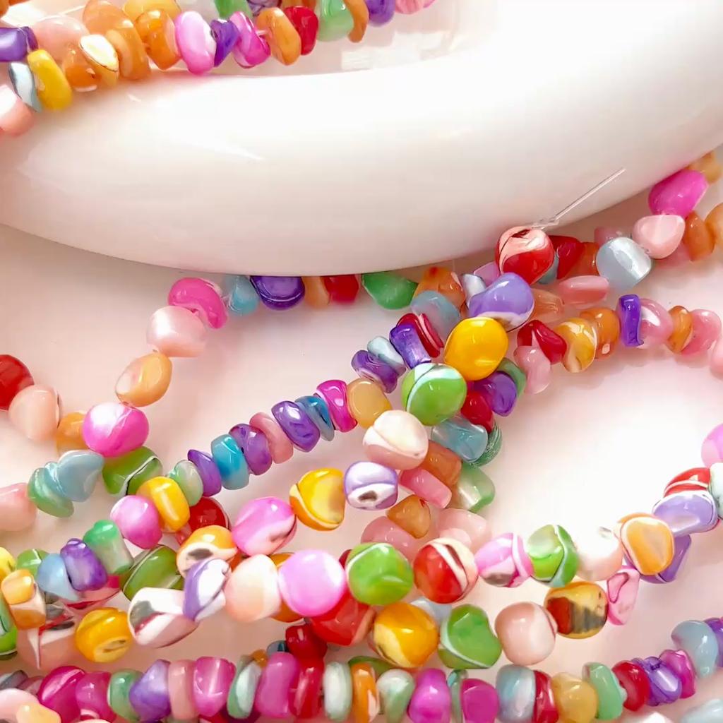 Natural Colored Irregular Freshwater Colored Horseshoe Shell Beads For DIY Necklace Bracelet Earrings Jewelry Making