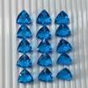 Lab Created Blue Sapphire 65.40 Ct Trillion Cut CERTIFIED Loose Gemstone