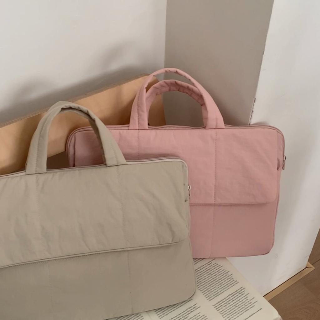 Laptop Bag Briefcase Women's Solid Color Tote Bag