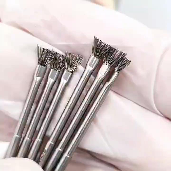 1 buc sau 2 buc sau 4 buc Perie dentară din titan de înaltă calitate Perie de curățare Debridare Peri-Implantită Filete de suprafață pentru implanturi Autoclavabile