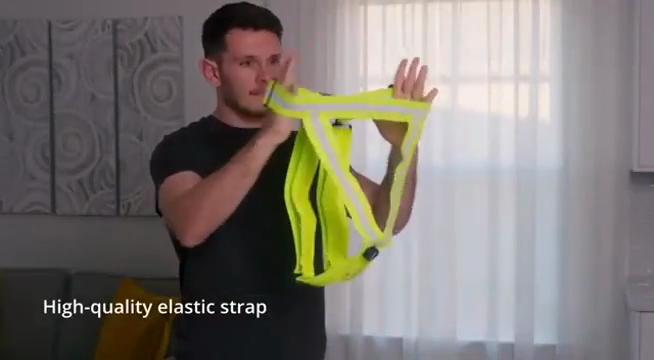 Велосипедный спортивный светодиодный светоотражающий жилет с 3 режимами освещения, регулируемый защитный жилет для ночного бега на велосипеде