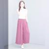 Elegant Summer Wide Pants Woman Plus Size Casual Elastic Waist Oversize Pants Vintage Clothes