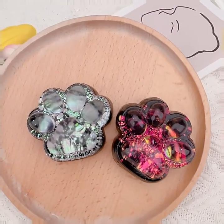 Roztomilá flitrová kočičí tlapka mačkací fidget hračka s pomalým návratem, hračka pro úlevu od stresu, mačkací dekompresní kočičí tlapka, měkká mačkací hračka