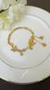 Sand Gold Bracelet for Women, Light Luxury Enamel, Ancient Butterfly Half Bracelet Design, Long-lasting Accessory Gift