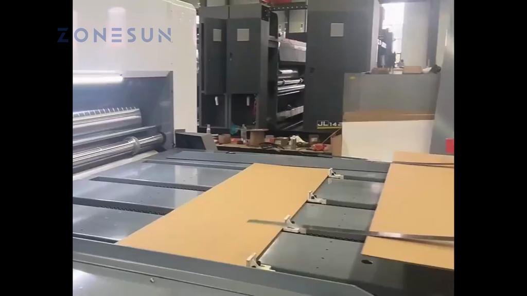 ZONESUN ZS-YKM3 Automatische Flexodrucker-Rillmaschine 3-Farben-Druckmaschine 3600 Bogen/h Wellpappkarton-Herstellungsmaschinen