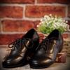 Men's Professional Lace-up Black Leather Latin Tango Ballroom Modern Dance Shoes