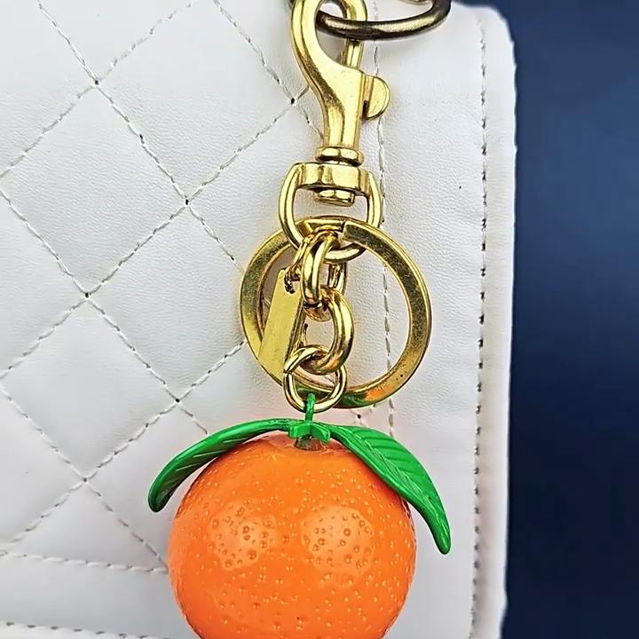 Fruit Keychain With Resin Material For Bag Decor And Summer Fashion Accessory