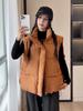 Fashion Winter Warm Sleeveless Vest Woman Outerwears Stand Collar Casual Thick Women's Jackets