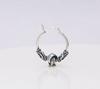 LeCalla S925 Sterling Silver Jewelry Antique Small Balinese Love-Knot Hoop Earrings for Teens Women 17 MM
