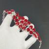 Red Ruby Gemstone Handmade 925 Sterling Silver Bracelet, Silver Bracelet, Red Ruby Bracelet For Women, Red Ruby Unisex Bracelet For Gifts