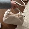 Woven Textured Handbag with Knotted Handle Stylish Women's Shoulder Bag for Daily Use and Fashion Outings